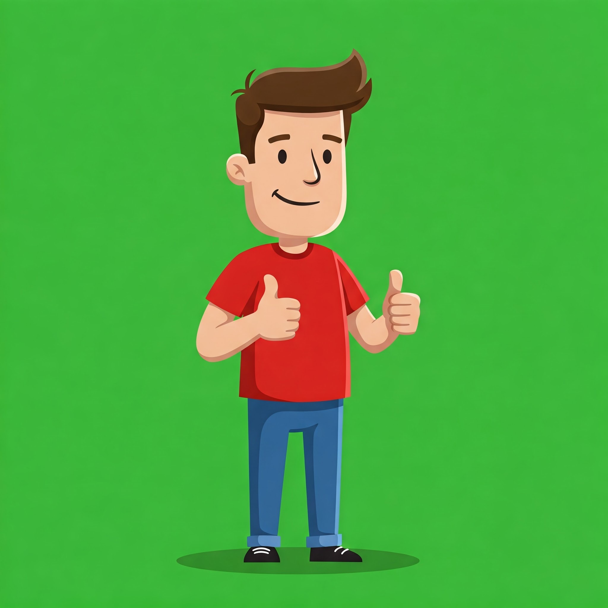 photo of Smiling Man with Positive Gesture